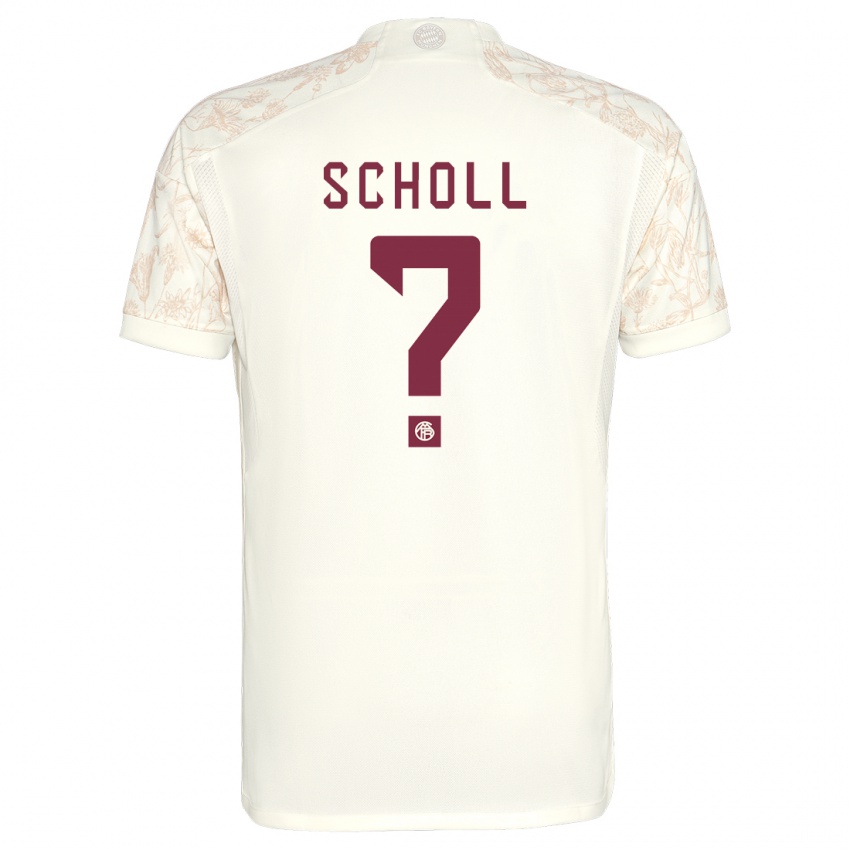 Niño Camiseta Paul Scholl #0 Blanquecino Equipación Tercera 2023/24 La Camisa Perú