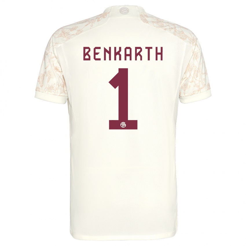 Niño Camiseta Laura Benkarth #1 Blanquecino Equipación Tercera 2023/24 La Camisa Perú