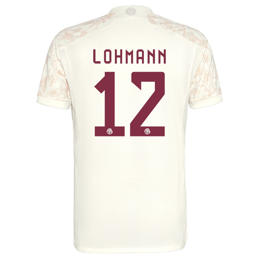 Niño Camiseta Sydney Lohmann #12 Blanquecino Equipación Tercera 2023/24 La Camisa Perú