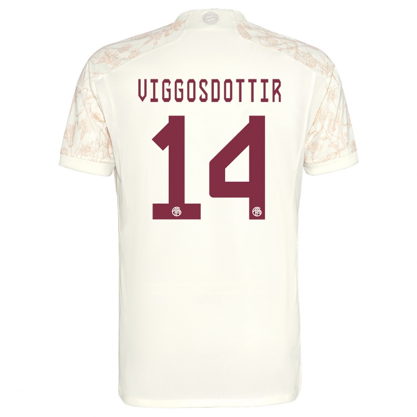 Niño Camiseta Glodis Perla Viggosdottir #14 Blanquecino Equipación Tercera 2023/24 La Camisa Perú