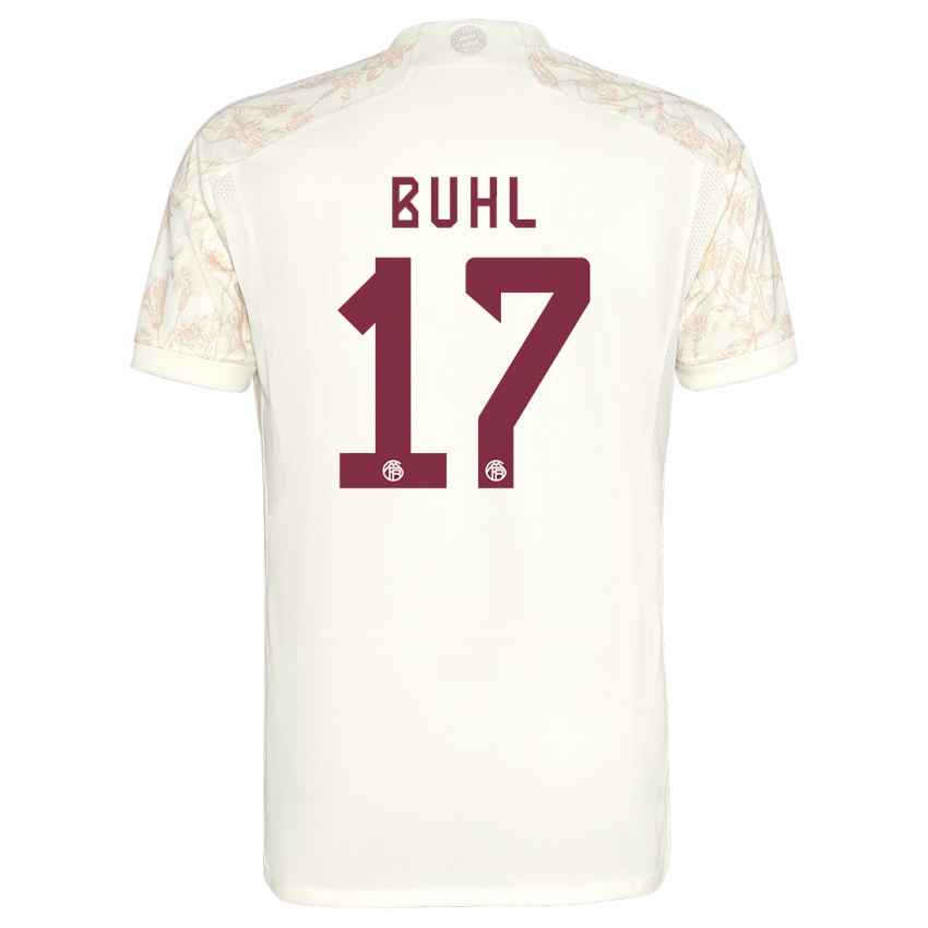 Niño Camiseta Klara Buhl #17 Blanquecino Equipación Tercera 2023/24 La Camisa Perú