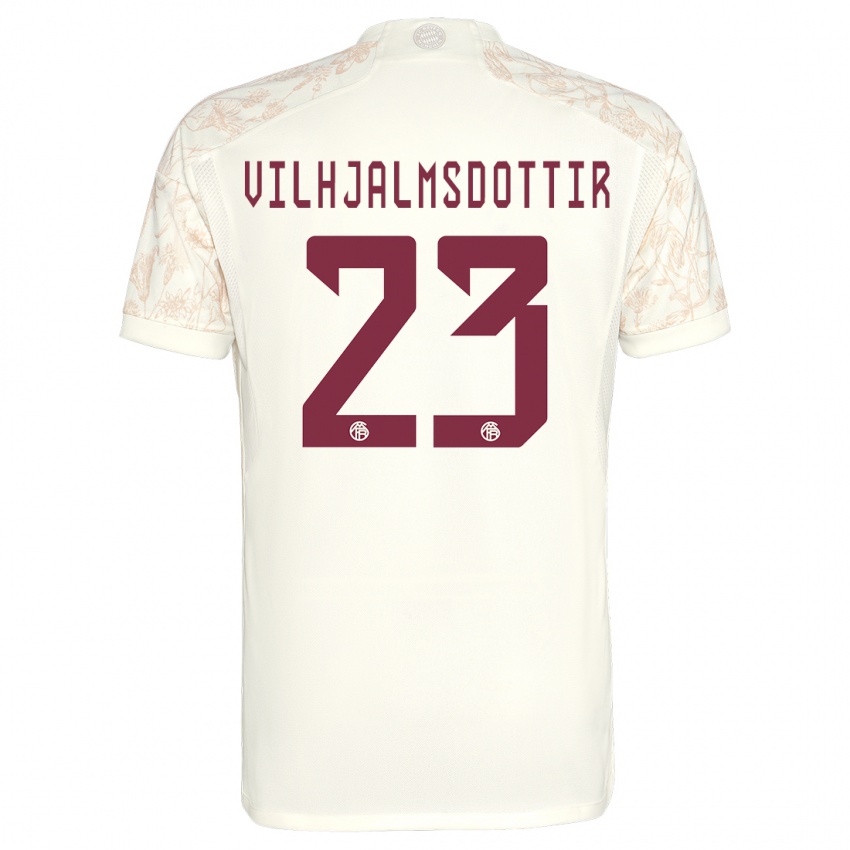 Niño Camiseta Karolina Lea Vilhjalmsdottir #23 Blanquecino Equipación Tercera 2023/24 La Camisa Perú