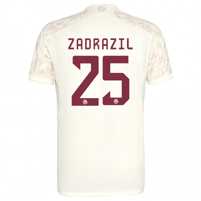 Niño Camiseta Sarah Zadrazil #25 Blanquecino Equipación Tercera 2023/24 La Camisa Perú