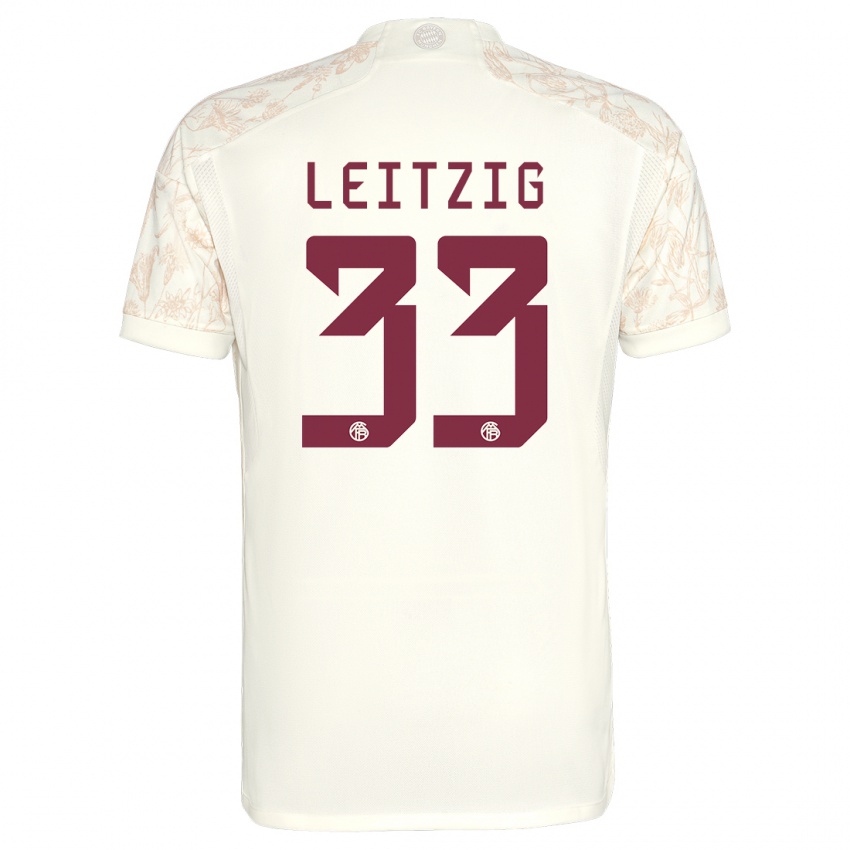 Niño Camiseta Janina Leitzig #33 Blanquecino Equipación Tercera 2023/24 La Camisa Perú