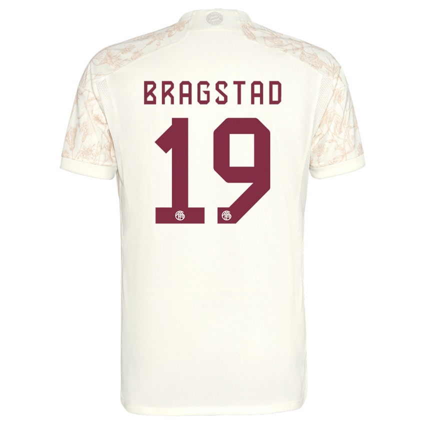 Niño Camiseta Emilie Bragstad #19 Blanquecino Equipación Tercera 2023/24 La Camisa Perú