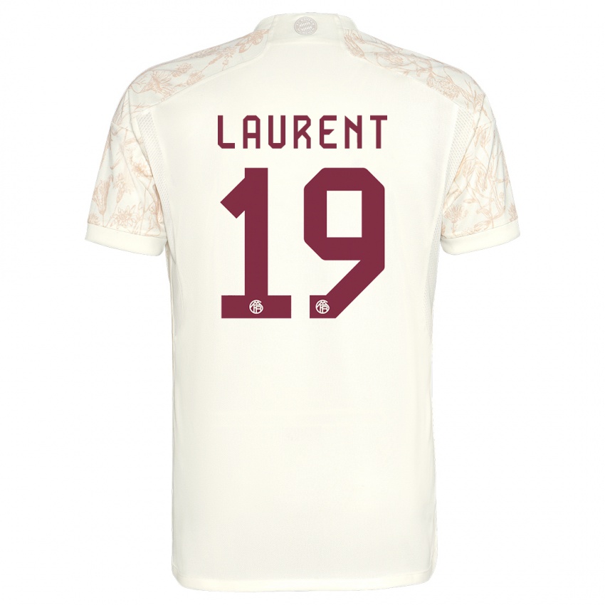 Niño Camiseta Emelyne Laurent #19 Blanquecino Equipación Tercera 2023/24 La Camisa Perú