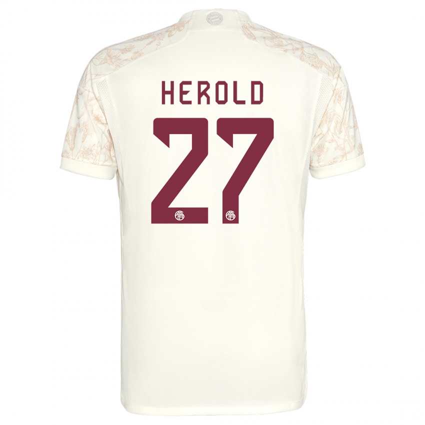 Niño Camiseta David Herold #27 Blanquecino Equipación Tercera 2023/24 La Camisa Perú