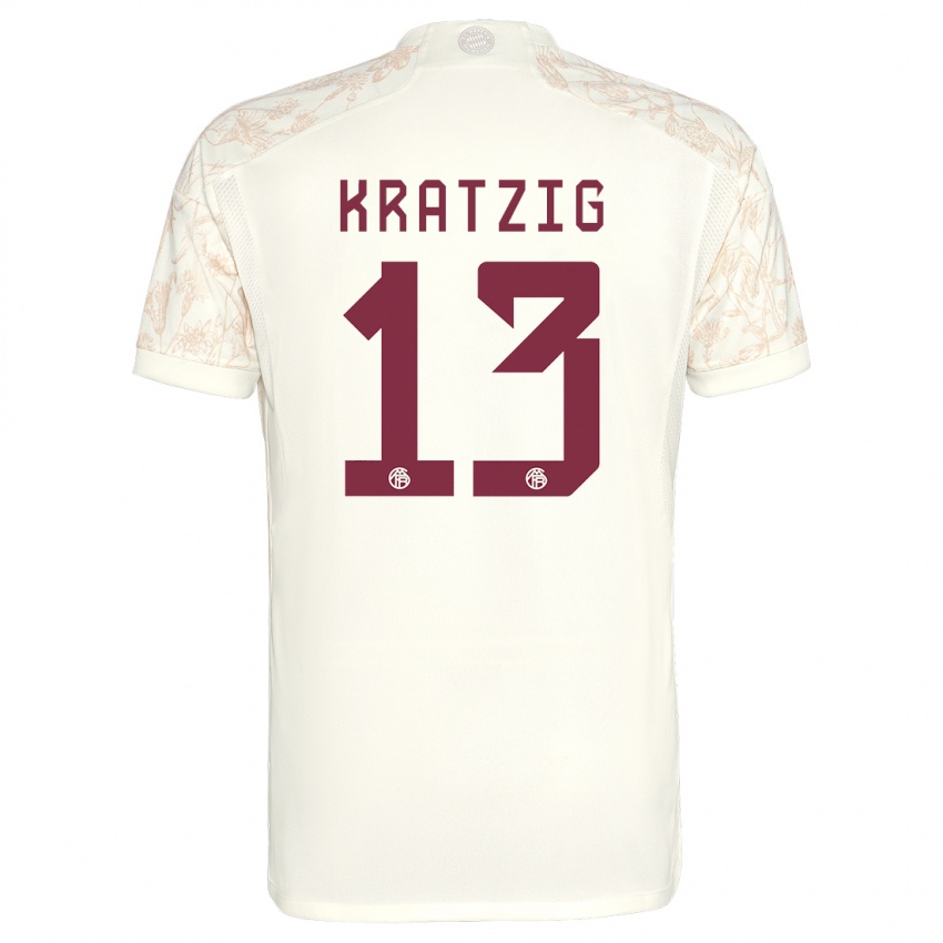 Niño Camiseta Frans Kratzig #13 Blanquecino Equipación Tercera 2023/24 La Camisa Perú