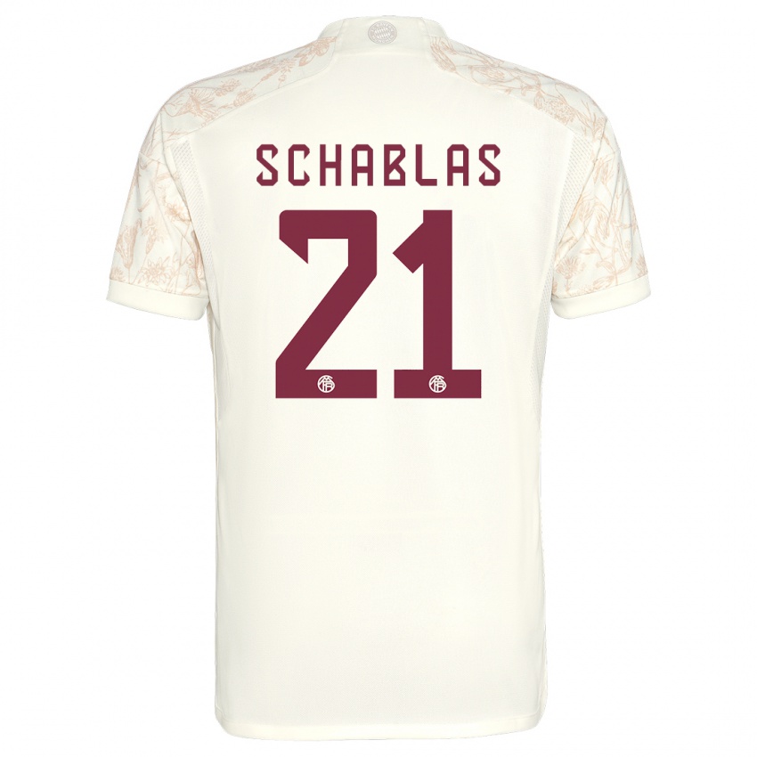 Niño Camiseta Matteo Schablas #21 Blanquecino Equipación Tercera 2023/24 La Camisa Perú