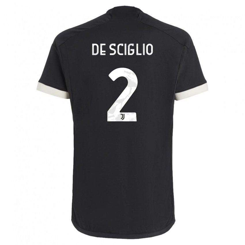 Niño Camiseta Mattia De Sciglio #2 Negro Equipación Tercera 2023/24 La Camisa Perú