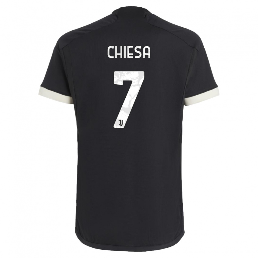 Niño Camiseta Federico Chiesa #7 Negro Equipación Tercera 2023/24 La Camisa Perú