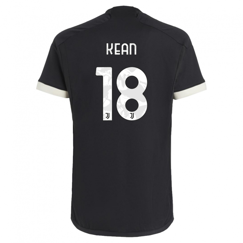 Niño Camiseta Moise Kean #18 Negro Equipación Tercera 2023/24 La Camisa Perú