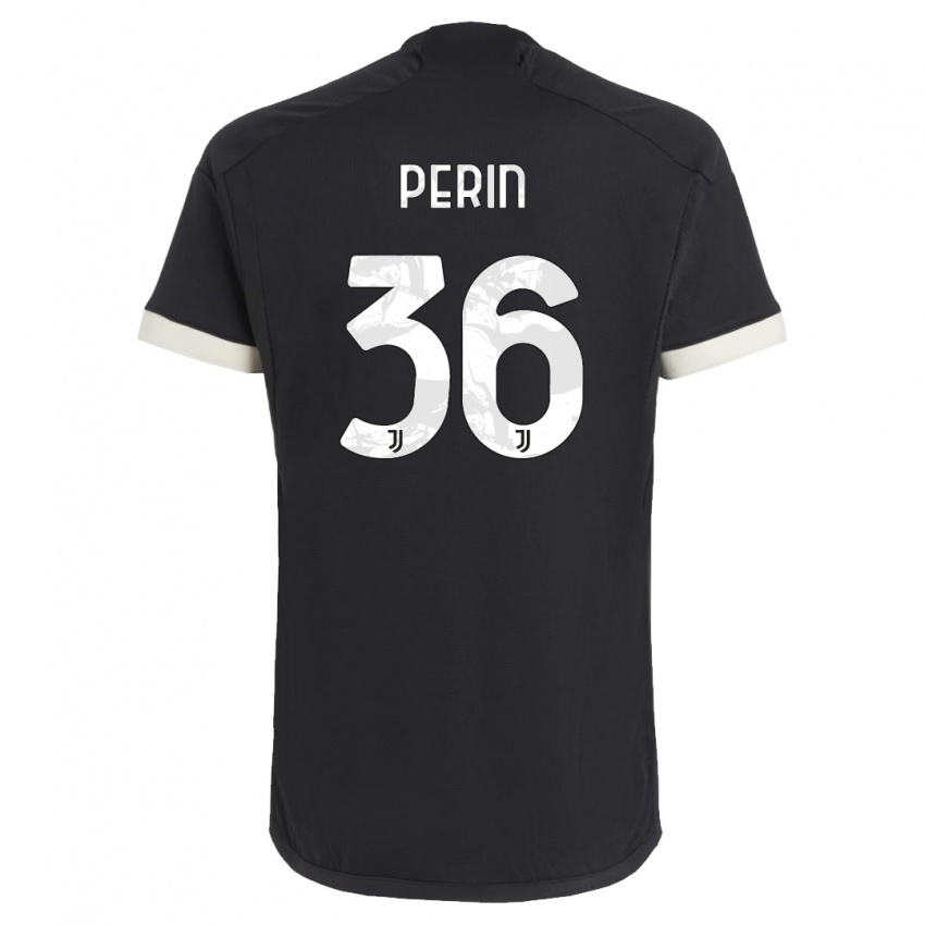 Niño Camiseta Mattia Perin #36 Negro Equipación Tercera 2023/24 La Camisa Perú