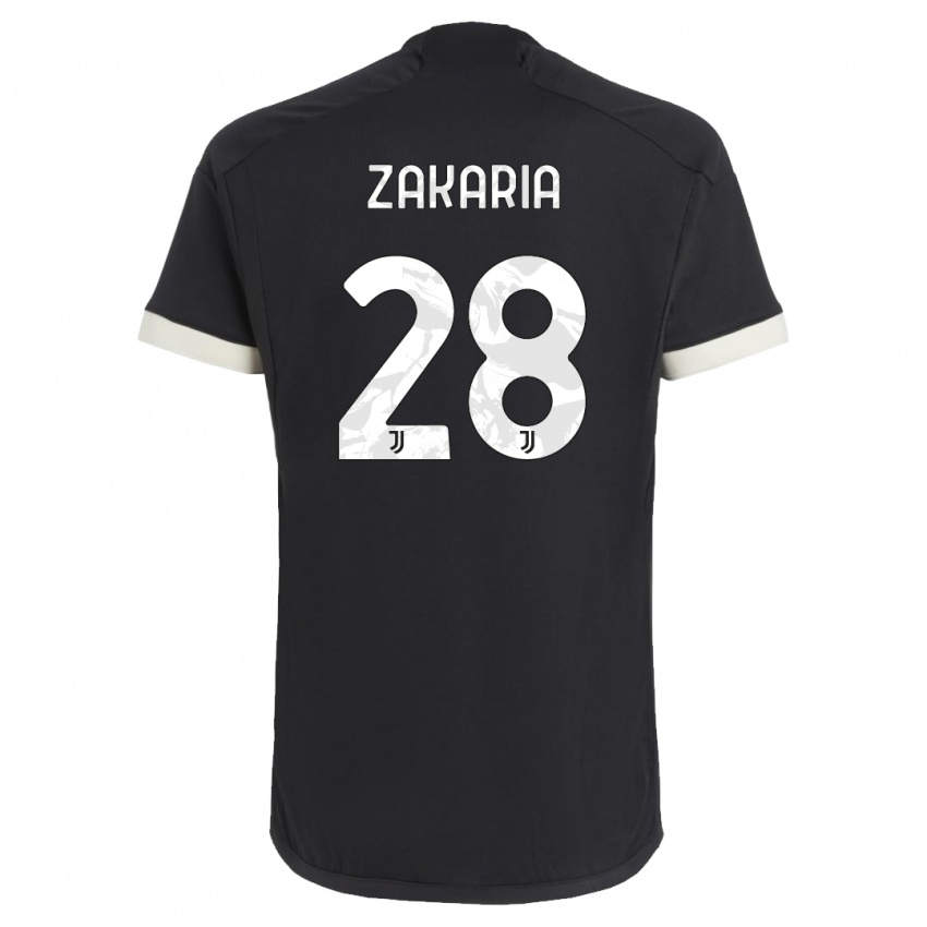 Niño Camiseta Denis Zakaria #28 Negro Equipación Tercera 2023/24 La Camisa Perú