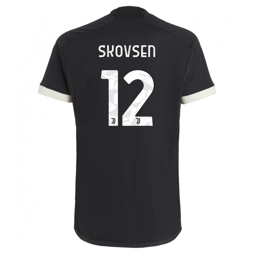 Niño Camiseta Matilde Lundorf Skovsen #12 Negro Equipación Tercera 2023/24 La Camisa Perú