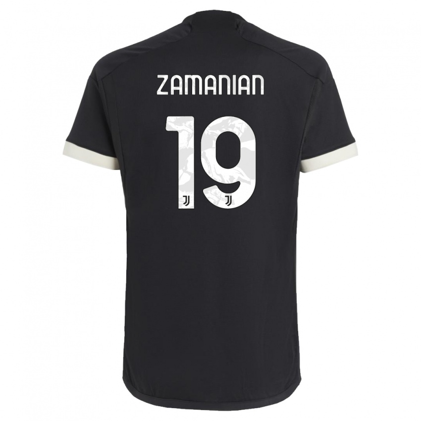 Niño Camiseta Annahita Zamanian #19 Negro Equipación Tercera 2023/24 La Camisa Perú