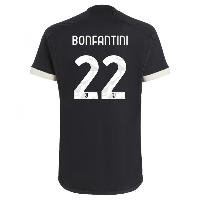 Niño Camiseta Agnese Bonfantini #22 Negro Equipación Tercera 2023/24 La Camisa Perú