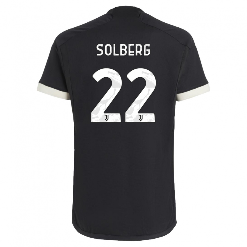 Niño Camiseta Elias Solberg #22 Negro Equipación Tercera 2023/24 La Camisa Perú