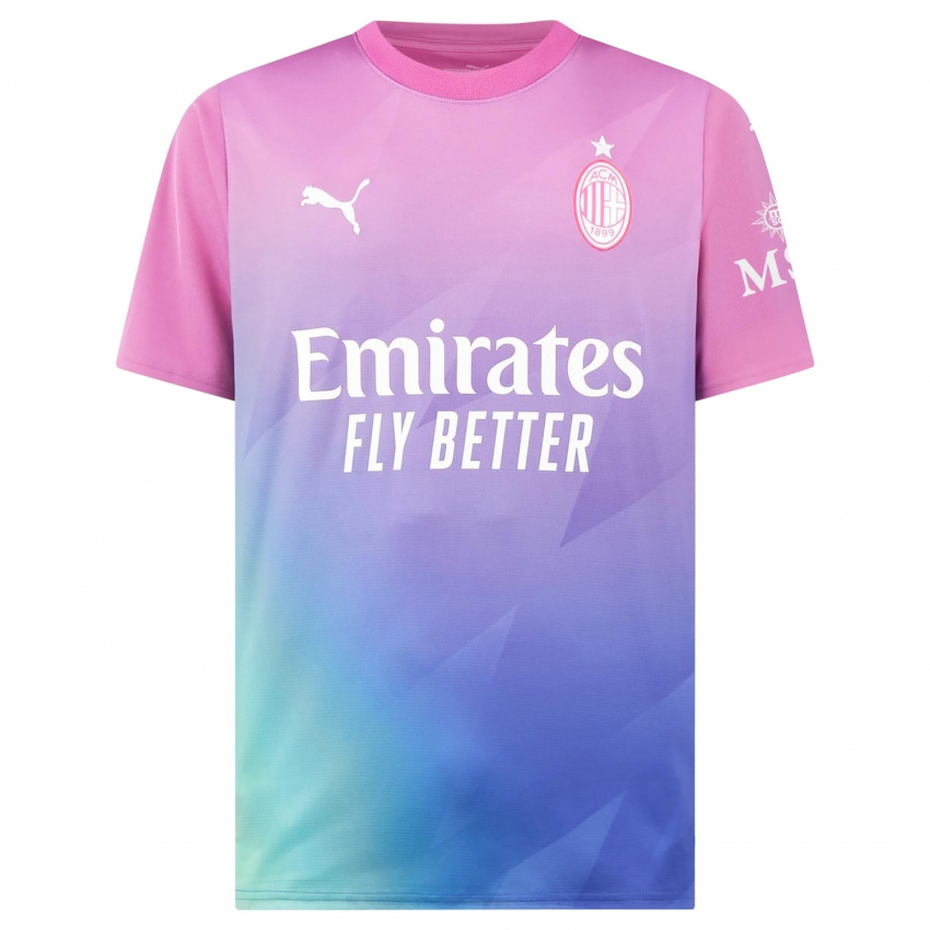 Niño Camiseta Riccardo Strohhecker #0 Rosado Morado Equipación Tercera 2023/24 La Camisa Perú