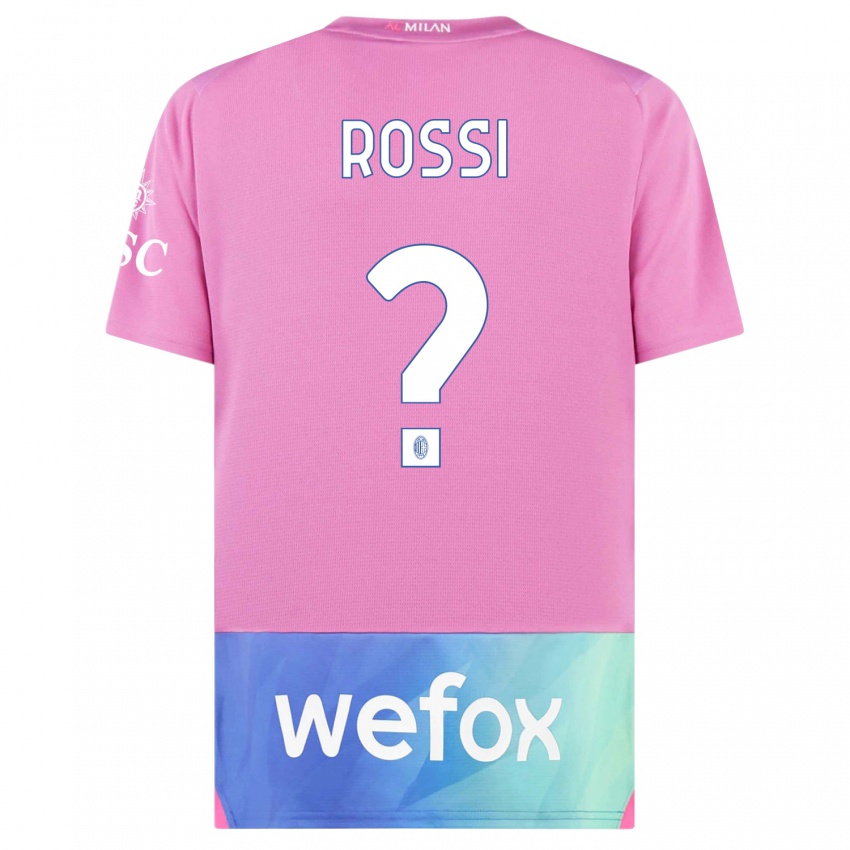 Niño Camiseta Gianluca Rossi #0 Rosado Morado Equipación Tercera 2023/24 La Camisa Perú