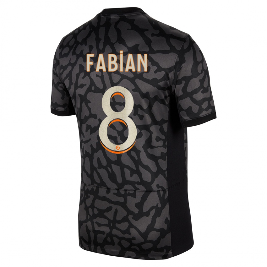 Niño Camiseta Fabián Ruiz #8 Negro Equipación Tercera 2023/24 La Camisa Perú