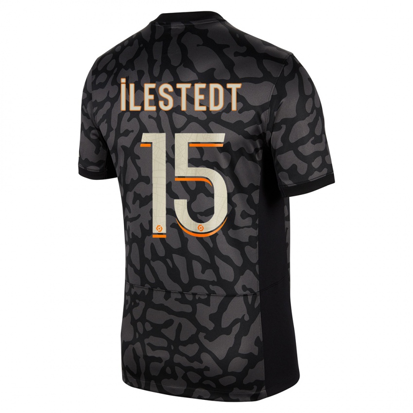 Niño Camiseta Amanda Ilestedt #15 Negro Equipación Tercera 2023/24 La Camisa Perú