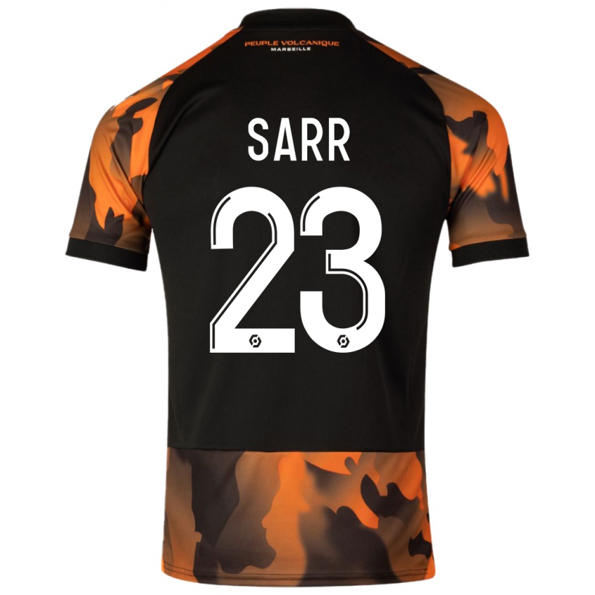 Niño Camiseta Ismaïla Sarr #23 Negro Naranja Equipación Tercera 2023/24 La Camisa Perú