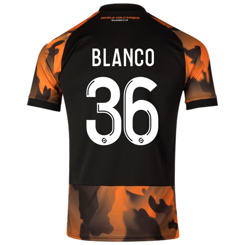 Niño Camiseta Ruben Blanco #36 Negro Naranja Equipación Tercera 2023/24 La Camisa Perú