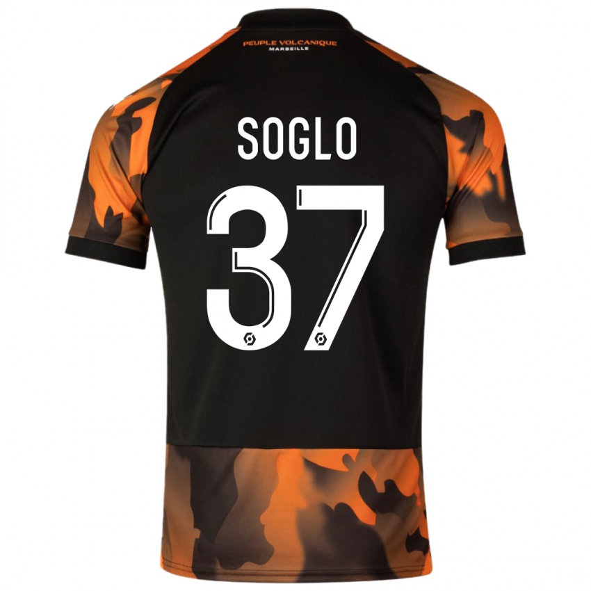 Niño Camiseta Emran Soglo #37 Negro Naranja Equipación Tercera 2023/24 La Camisa Perú