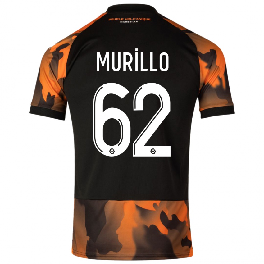 Niño Camiseta Amir Murillo #62 Negro Naranja Equipación Tercera 2023/24 La Camisa Perú