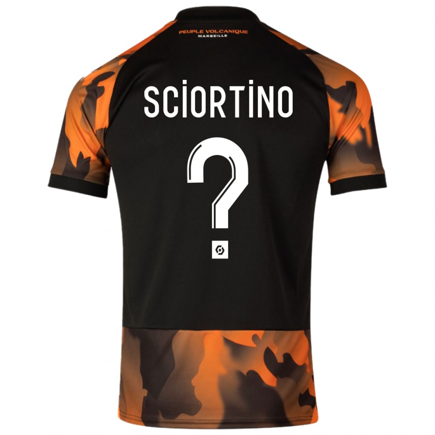 Niño Camiseta Paolo Sciortino #0 Negro Naranja Equipación Tercera 2023/24 La Camisa Perú