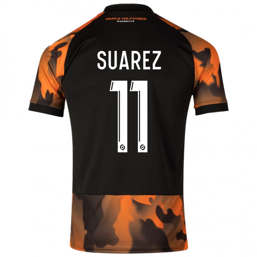 Niño Camiseta Luis Suarez #11 Negro Naranja Equipación Tercera 2023/24 La Camisa Perú