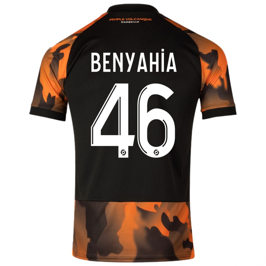 Niño Camiseta Aylan Benyahia-Tani #46 Negro Naranja Equipación Tercera 2023/24 La Camisa Perú