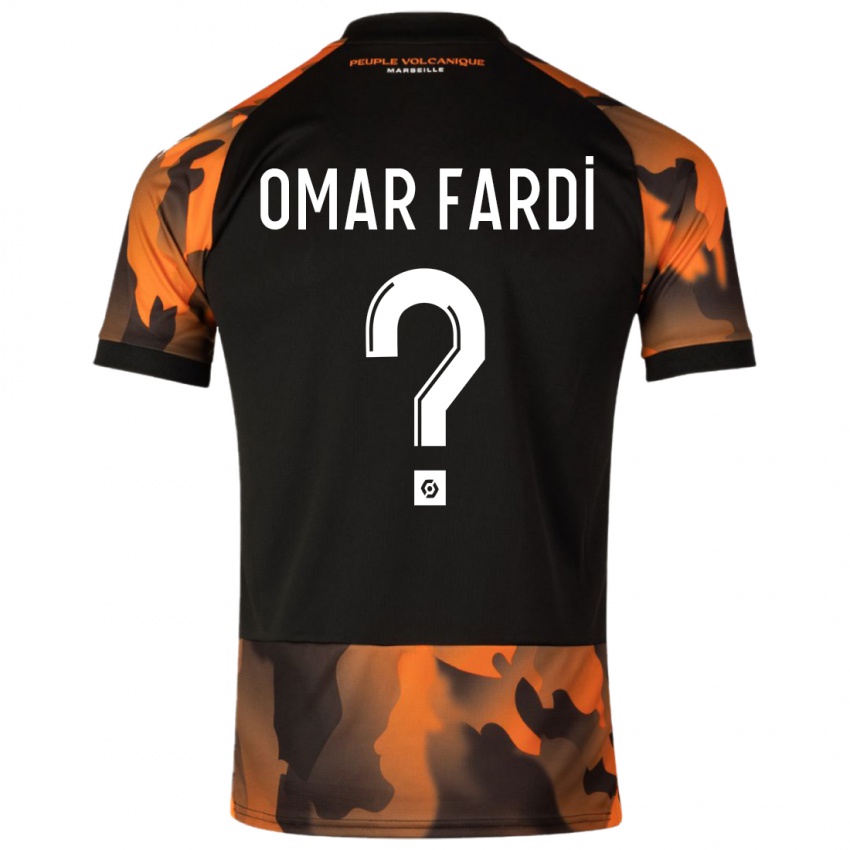 Niño Camiseta El Omar Fardi #0 Negro Naranja Equipación Tercera 2023/24 La Camisa Perú