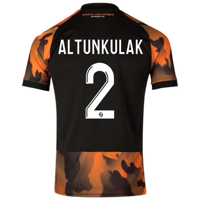 Niño Camiseta Selen Altunkulak #2 Negro Naranja Equipación Tercera 2023/24 La Camisa Perú