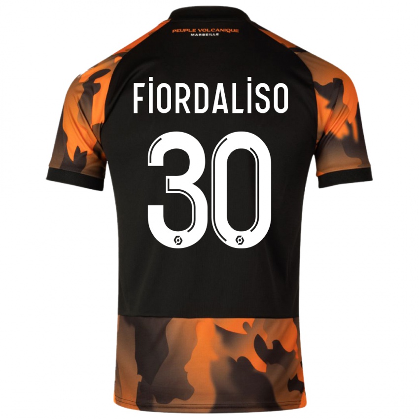 Niño Camiseta Thelma Fiordaliso #30 Negro Naranja Equipación Tercera 2023/24 La Camisa Perú