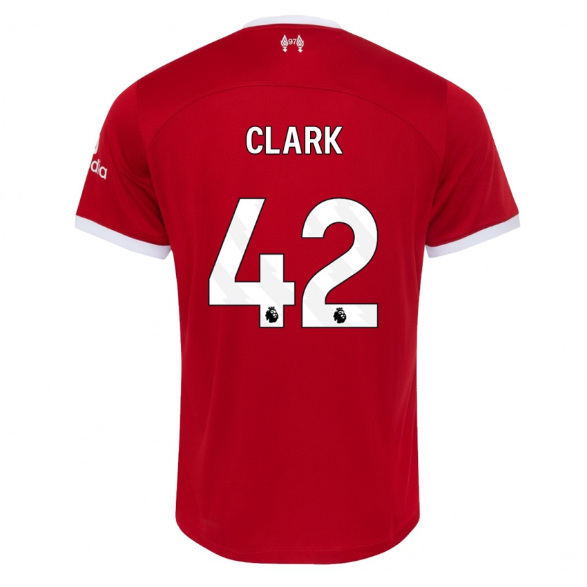 Hombre Camiseta Bobby Clark #42 Rojo 1ª Equipación 2023/24 La Camisa Perú