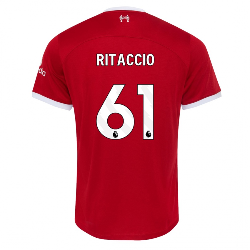 Hombre Camiseta Matteo Ritaccio #61 Rojo 1ª Equipación 2023/24 La Camisa Perú