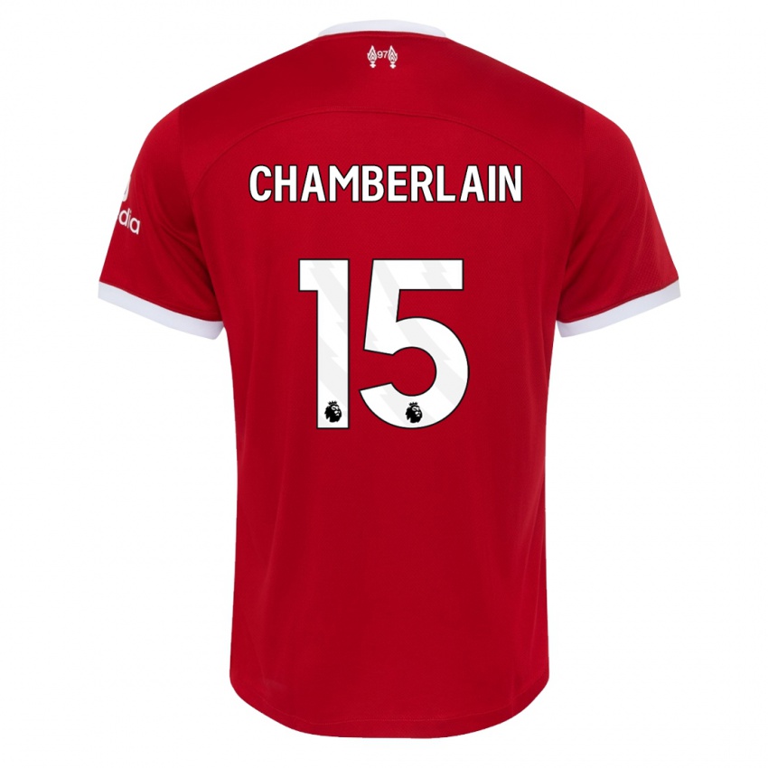 Hombre Camiseta Alex Oxlade Chamberlain #15 Rojo 1ª Equipación 2023/24 La Camisa Perú