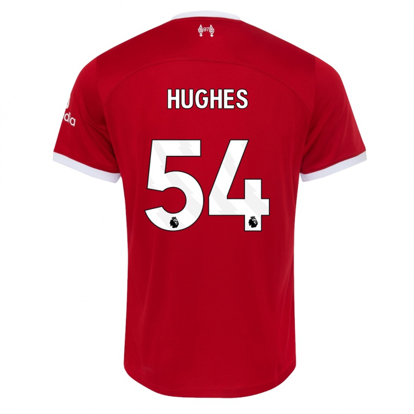 Hombre Camiseta Liam Hughes #54 Rojo 1ª Equipación 2023/24 La Camisa Perú