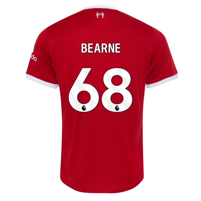 Hombre Camiseta Jack Bearne #68 Rojo 1ª Equipación 2023/24 La Camisa Perú