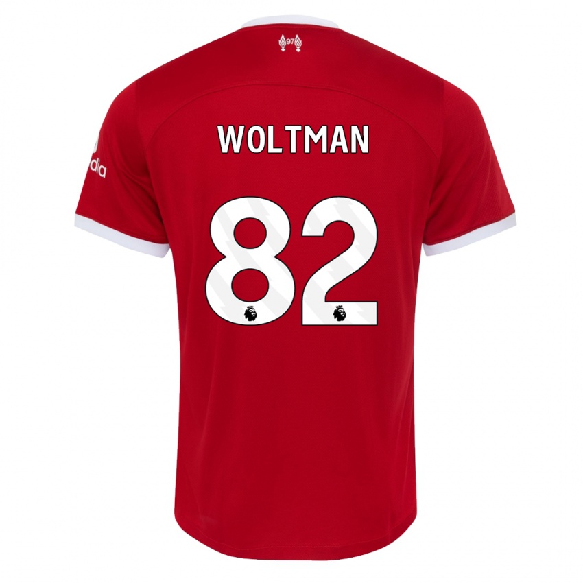 Hombre Camiseta Max Woltman #82 Rojo 1ª Equipación 2023/24 La Camisa Perú