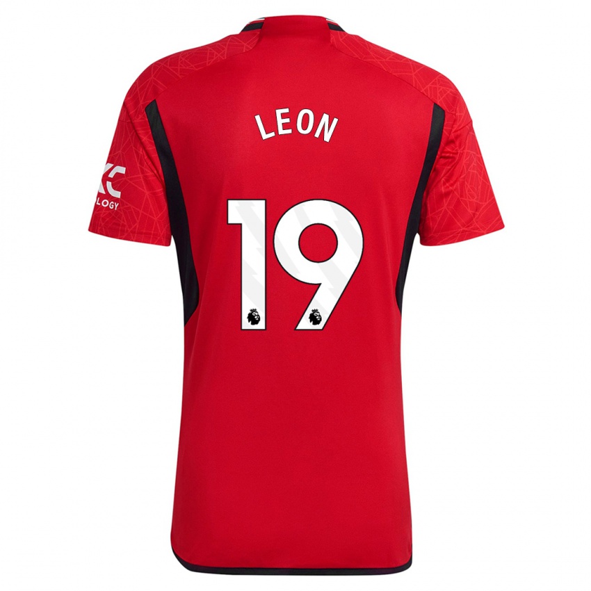 Hombre Camiseta Adriana Leon #19 Rojo 1ª Equipación 2023/24 La Camisa Perú