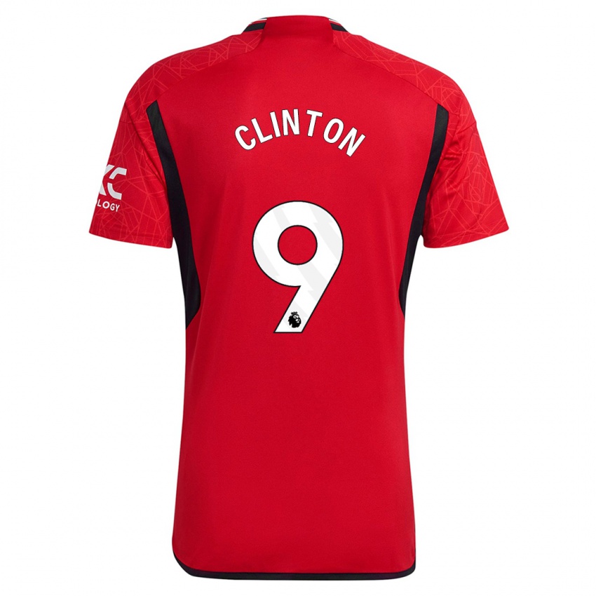 Hombre Camiseta Grace Clinton #9 Rojo 1ª Equipación 2023/24 La Camisa Perú