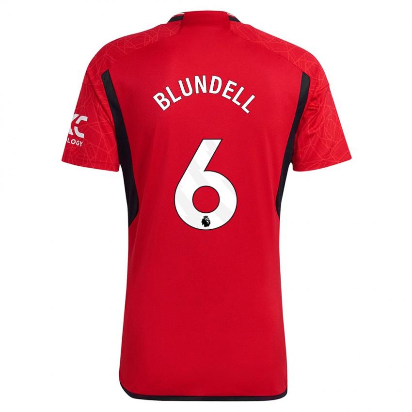 Hombre Camiseta Hannah Blundell #6 Rojo 1ª Equipación 2023/24 La Camisa Perú