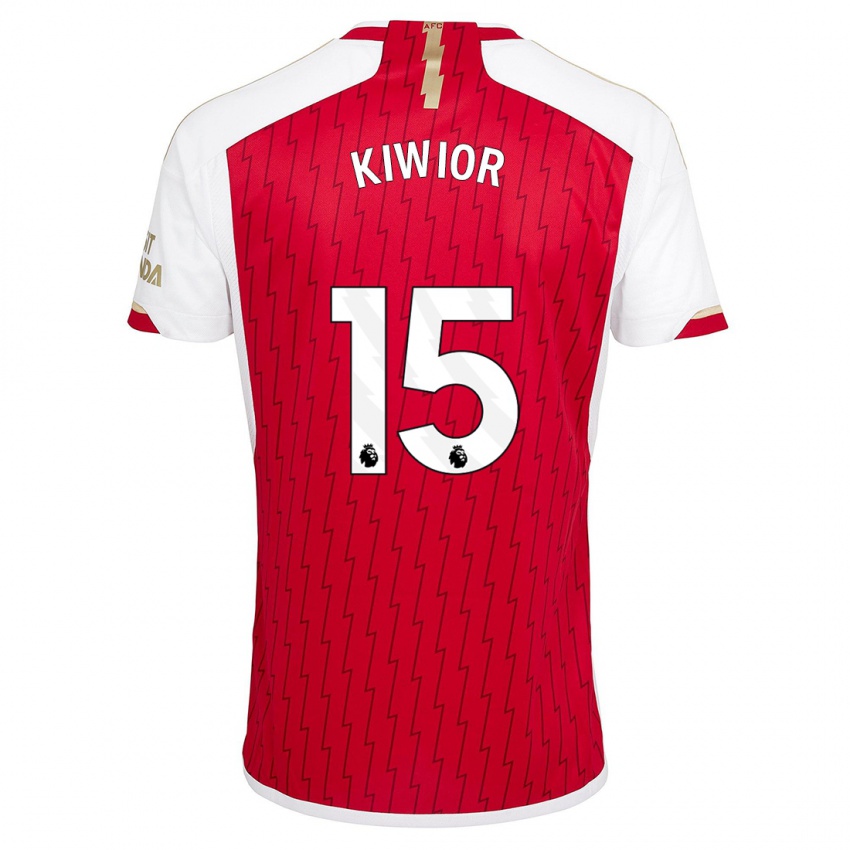 Hombre Camiseta Jakub Kiwior #15 Rojo 1ª Equipación 2023/24 La Camisa Perú