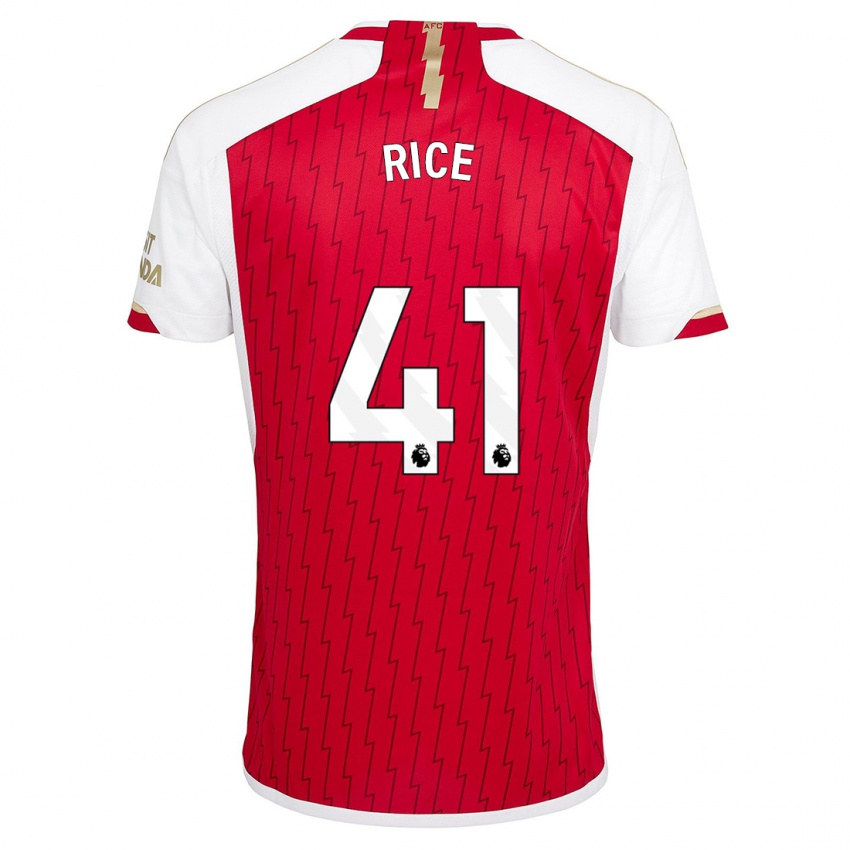 Hombre Camiseta Declan Rice #41 Rojo 1ª Equipación 2023/24 La Camisa Perú