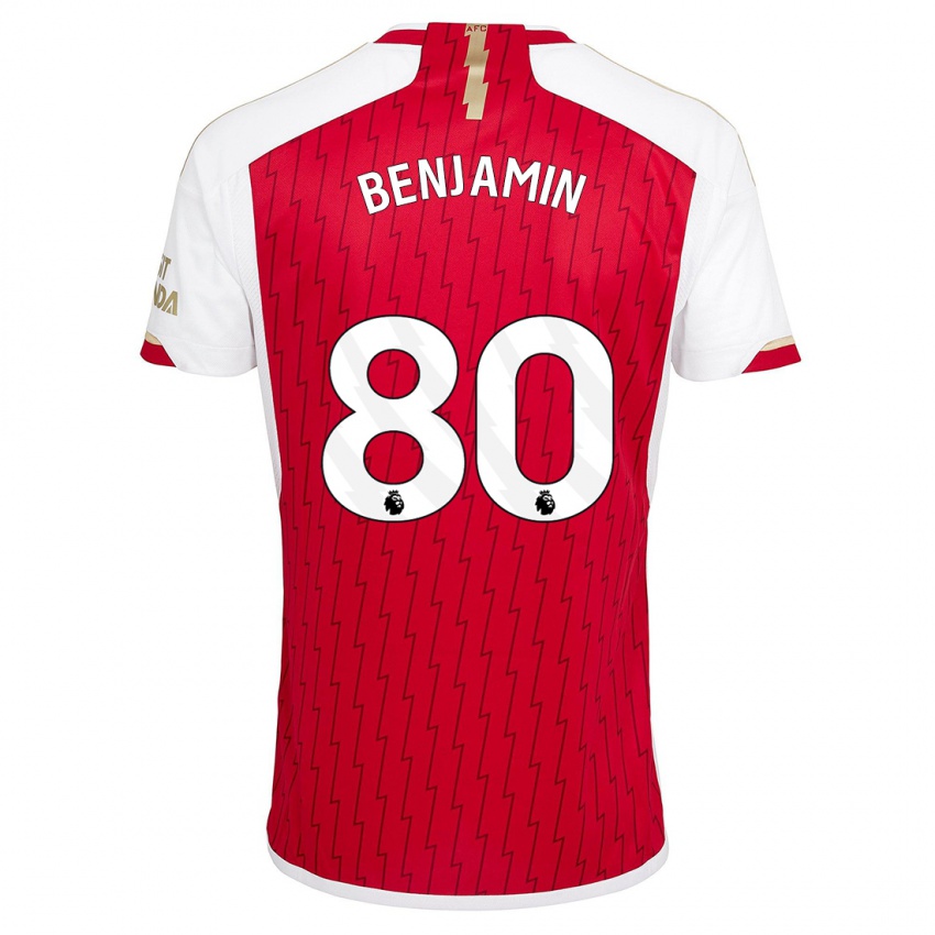 Hombre Camiseta Omari Benjamin #80 Rojo 1ª Equipación 2023/24 La Camisa Perú