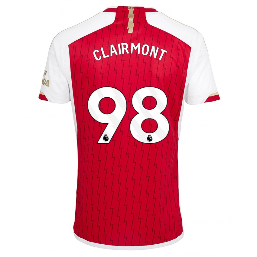 Hombre Camiseta Reece Clairmont #98 Rojo 1ª Equipación 2023/24 La Camisa Perú