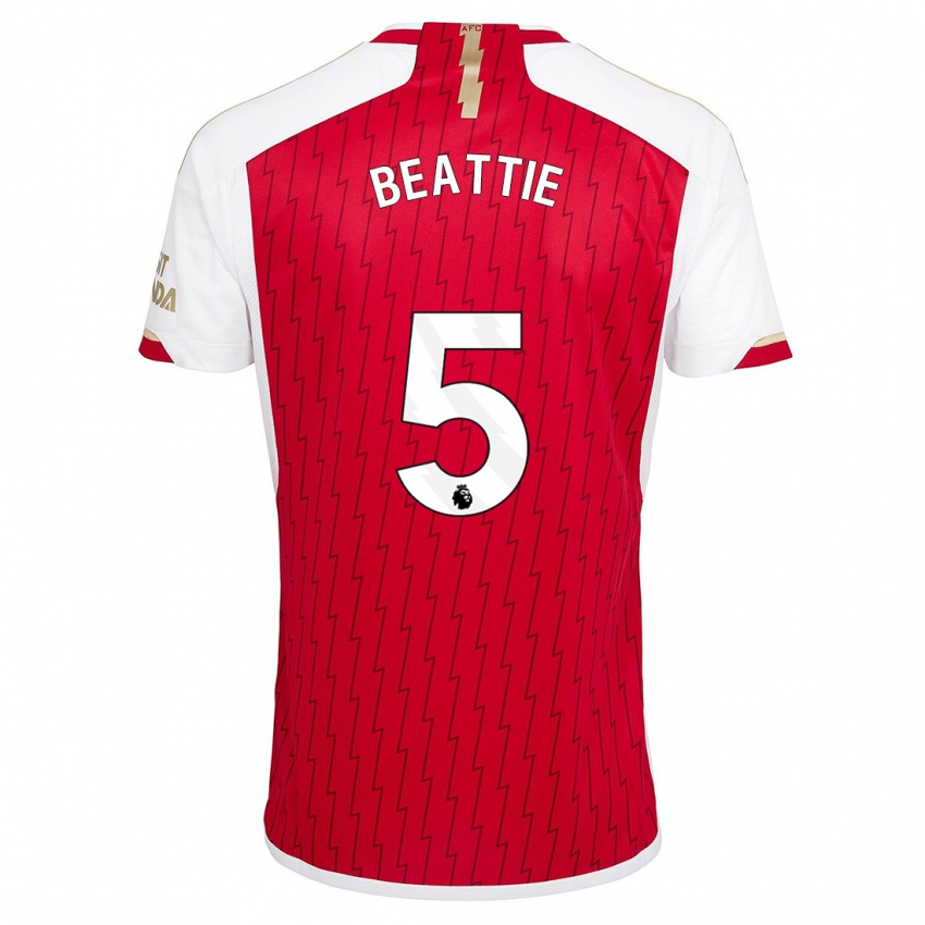 Hombre Camiseta Jen Beattie #5 Rojo 1ª Equipación 2023/24 La Camisa Perú